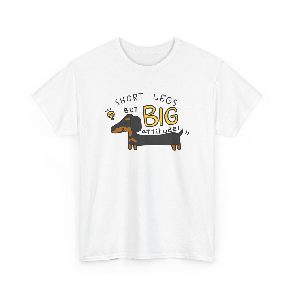 Dachshund T Shirt Short Legs Big Attitude Funny Dog Lover Tee Cute Wiener Dog Shirt Gift for Dog Moms