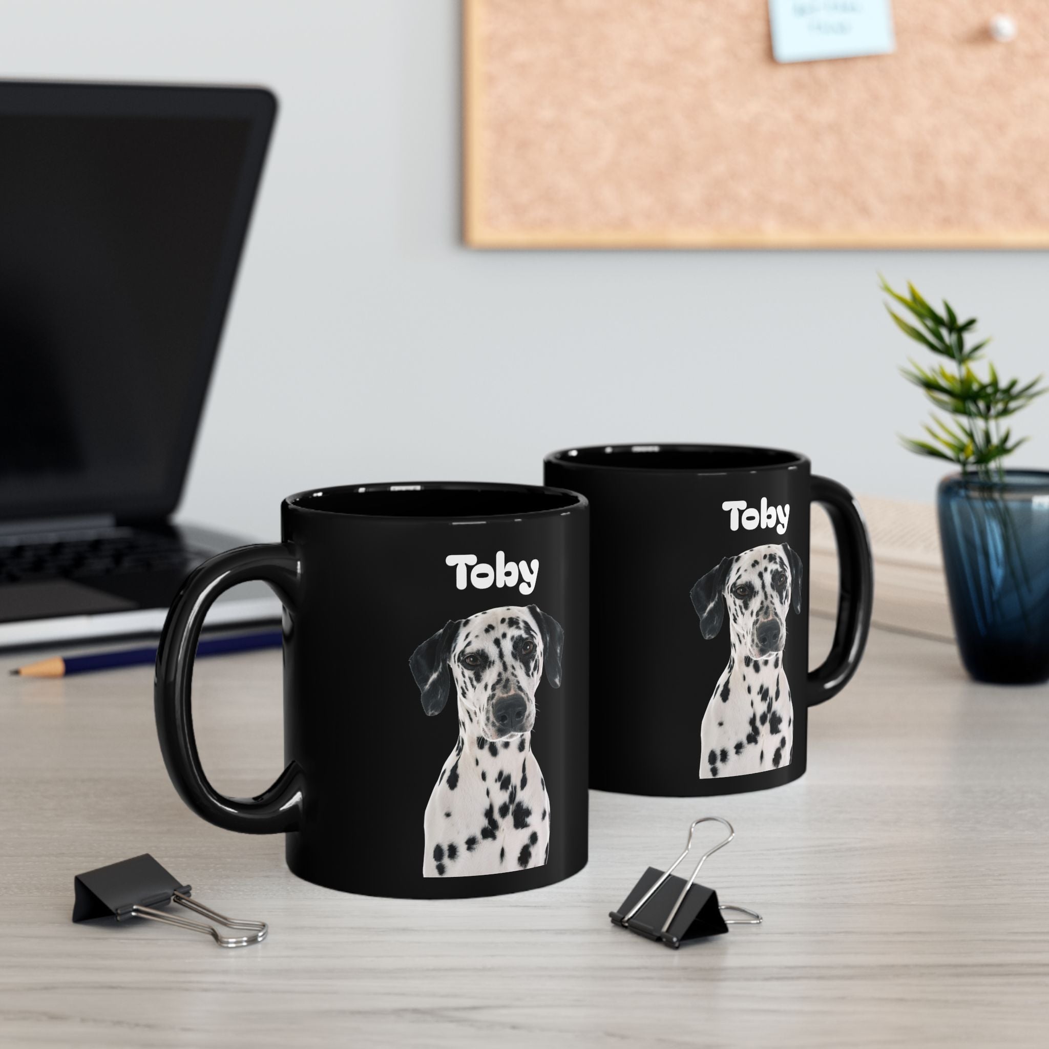 Personalized Pet Photo Mug  Custom Dog or Cat Picture Mug  Black Ceramic Coffee Cup 11oz 15oz  Pet Lover Gift