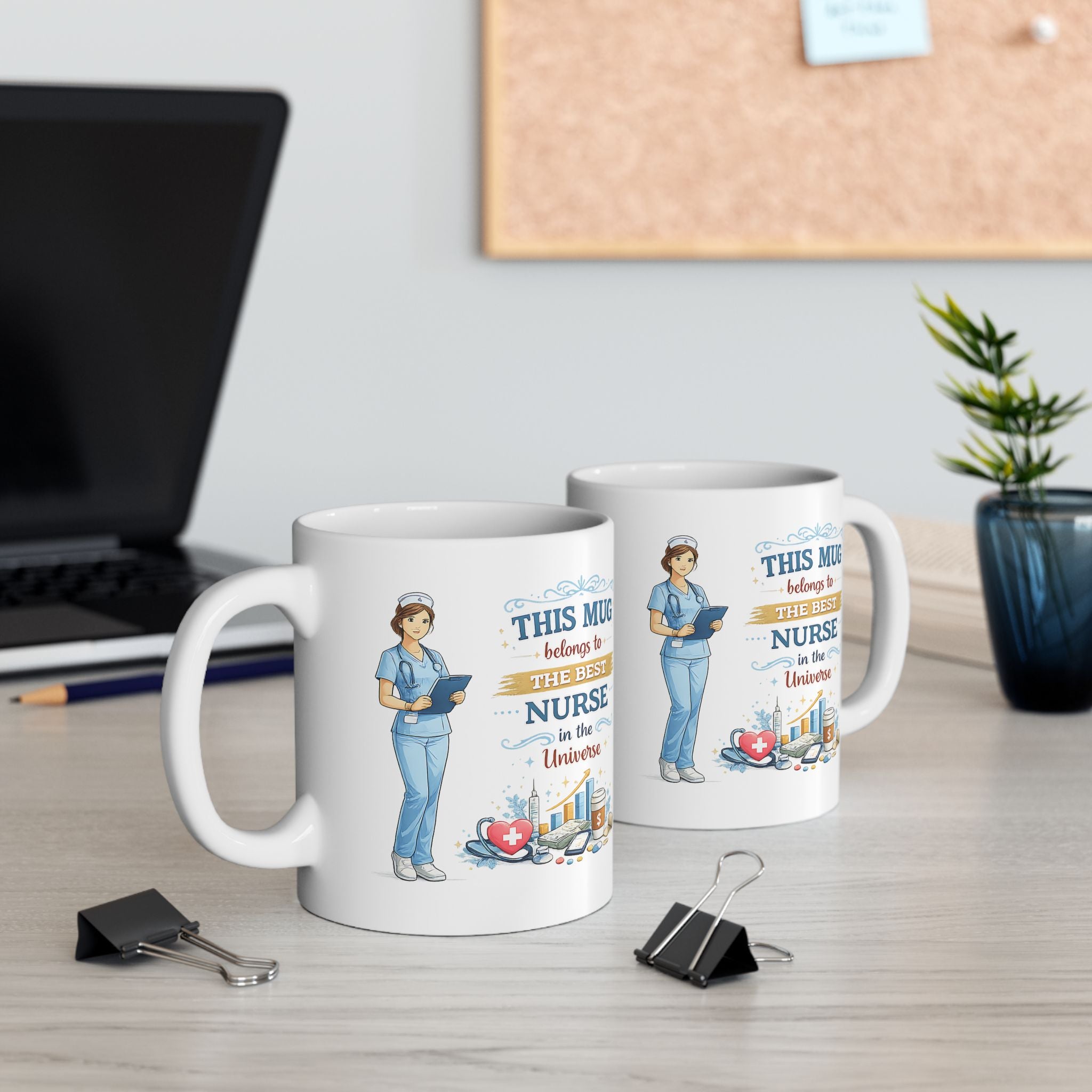 Best Nurse Mug  This Mug Belongs To The Best Nurse in the Universe, Nurse Coffee Mug Gift