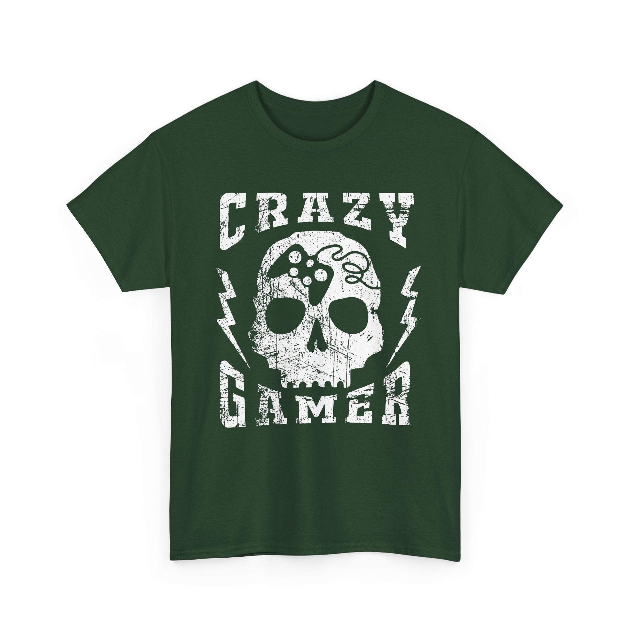 Crazy Gamer T Shirt Skull Gaming Tee Funny Gamer Shirt Video Game Gift for Gamers Streetwear Graphic Tee
