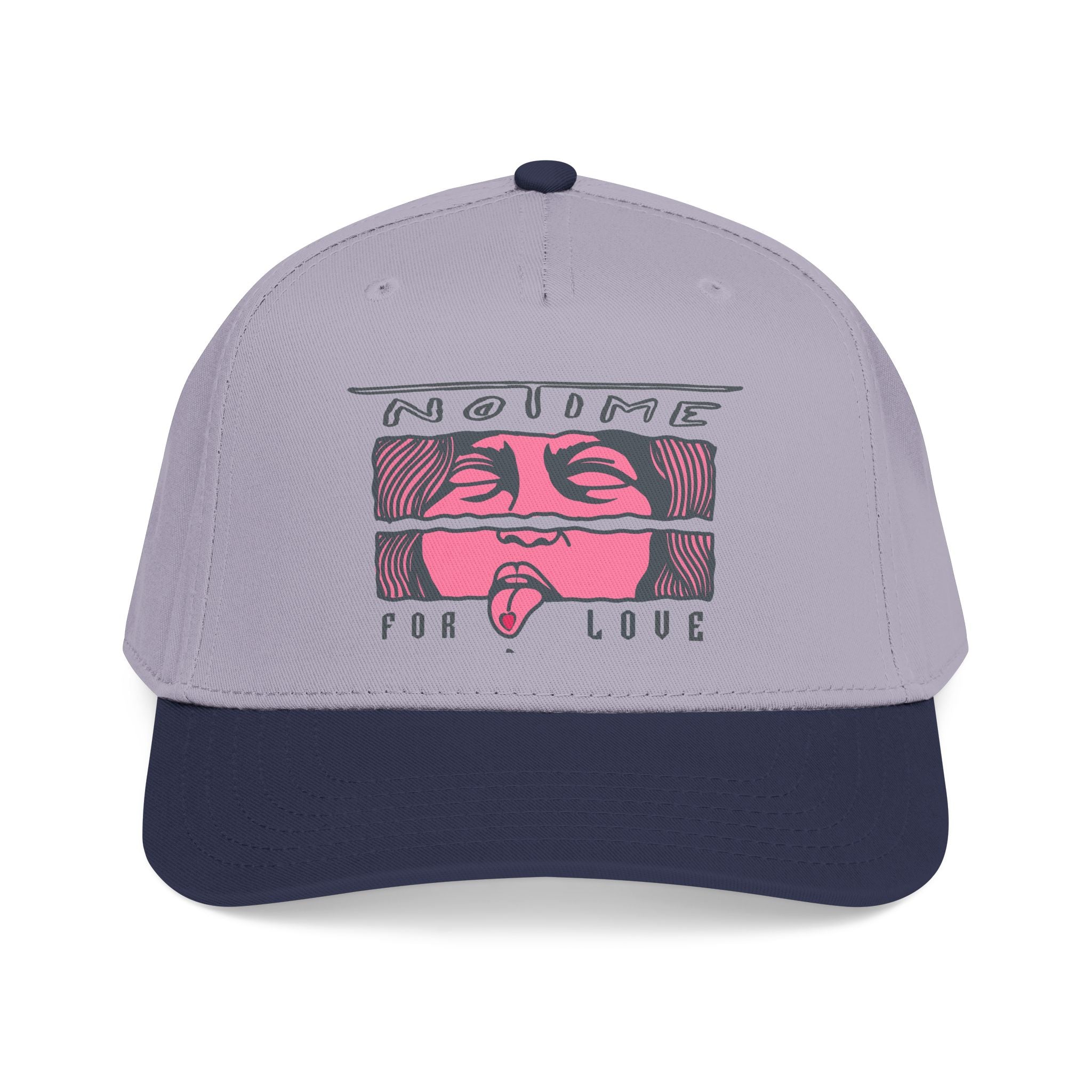 Baseball Cap No Time for Love Retro Graphic Mid Profile Hat