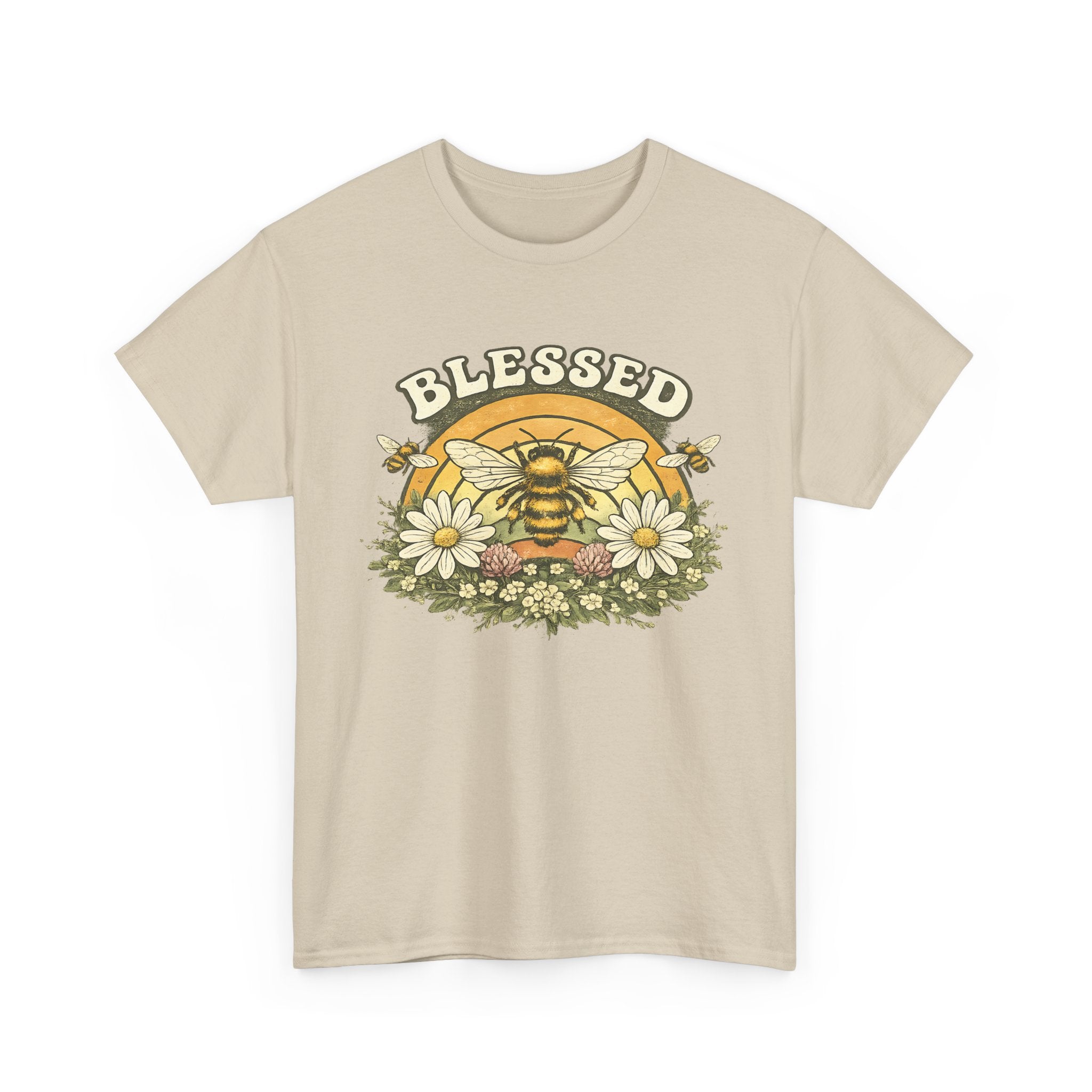 Blessed Bee Shirt Floral Bee T Shirt Christian Faith Tee Nature Lover Boho Graphic Shirt