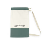 Personalized Laundry Bag | Custom Canvas Drawstring Laundry Bag | Large Reusable Laundry Sack