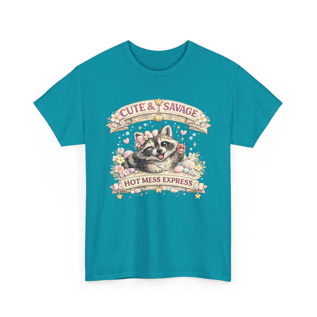 Cute and Savage Raccoon Shirt  Funny Cute Raccoon T Shirt, Hot Mess Express Tee, Animal Lover Gift