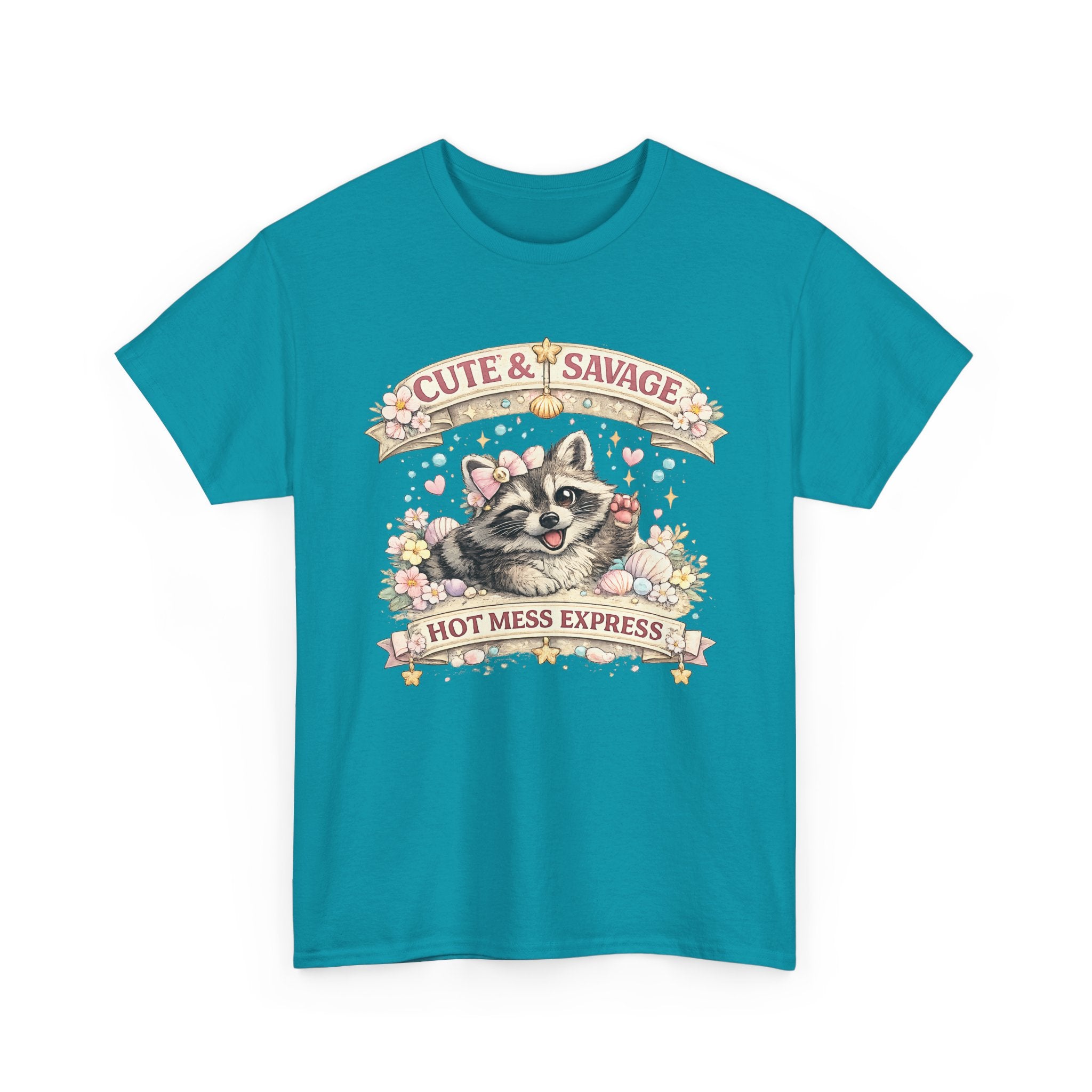 Cute and Savage Raccoon Shirt  Funny Cute Raccoon T Shirt, Hot Mess Express Tee, Animal Lover Gift