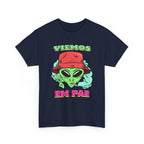 Alien Peace T-Shirt  Viemos Em Paz Retro Graphic Tee