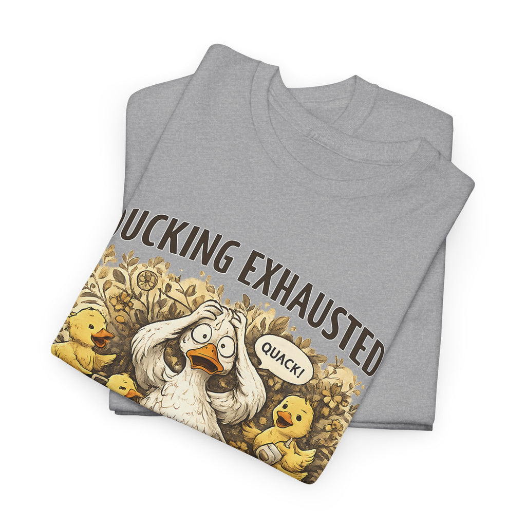 Ducking Exhausted Mom Life T Shirt  Funny Mom Shirt, Tired Mom Tee, Mom Life Graphic Shirt