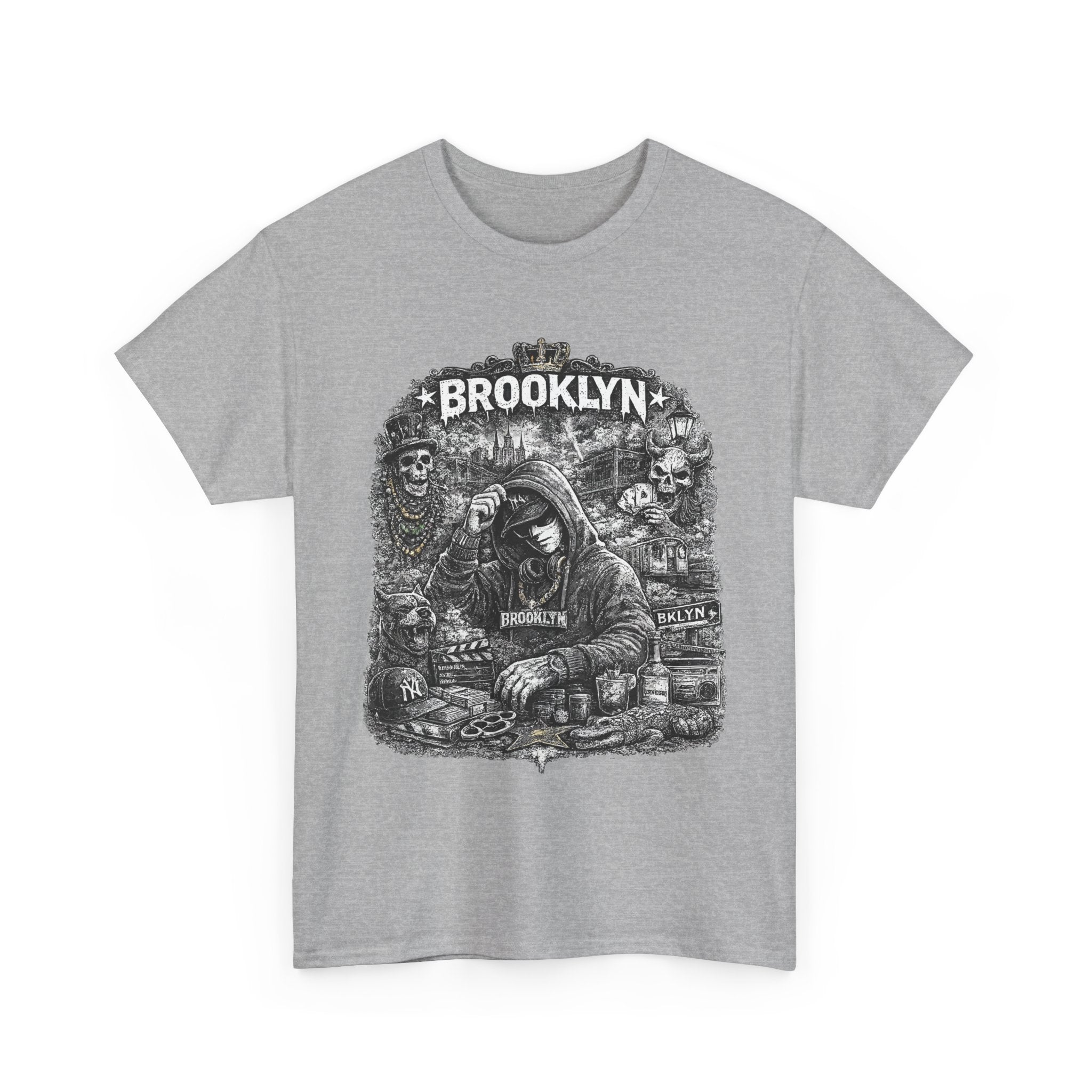 Brooklyn T Shirt Streetwear Graphic Tee, Urban NYC Shirt Black, Dark Hip Hop Style Unisex Gift