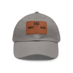 Dad Hat with Leather Patch Dad Sweet Bear Embroidered Cap