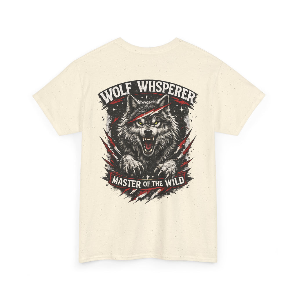 Wolf Whisperer Biker Shirt  Wolf Graphic T Shirt, Alpha Wolf Back Print Tee, Outdoor Biker Gift for Him