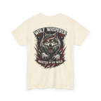 Wolf Whisperer Biker Shirt  Wolf Graphic T Shirt, Alpha Wolf Back Print Tee, Outdoor Biker Gift for Him