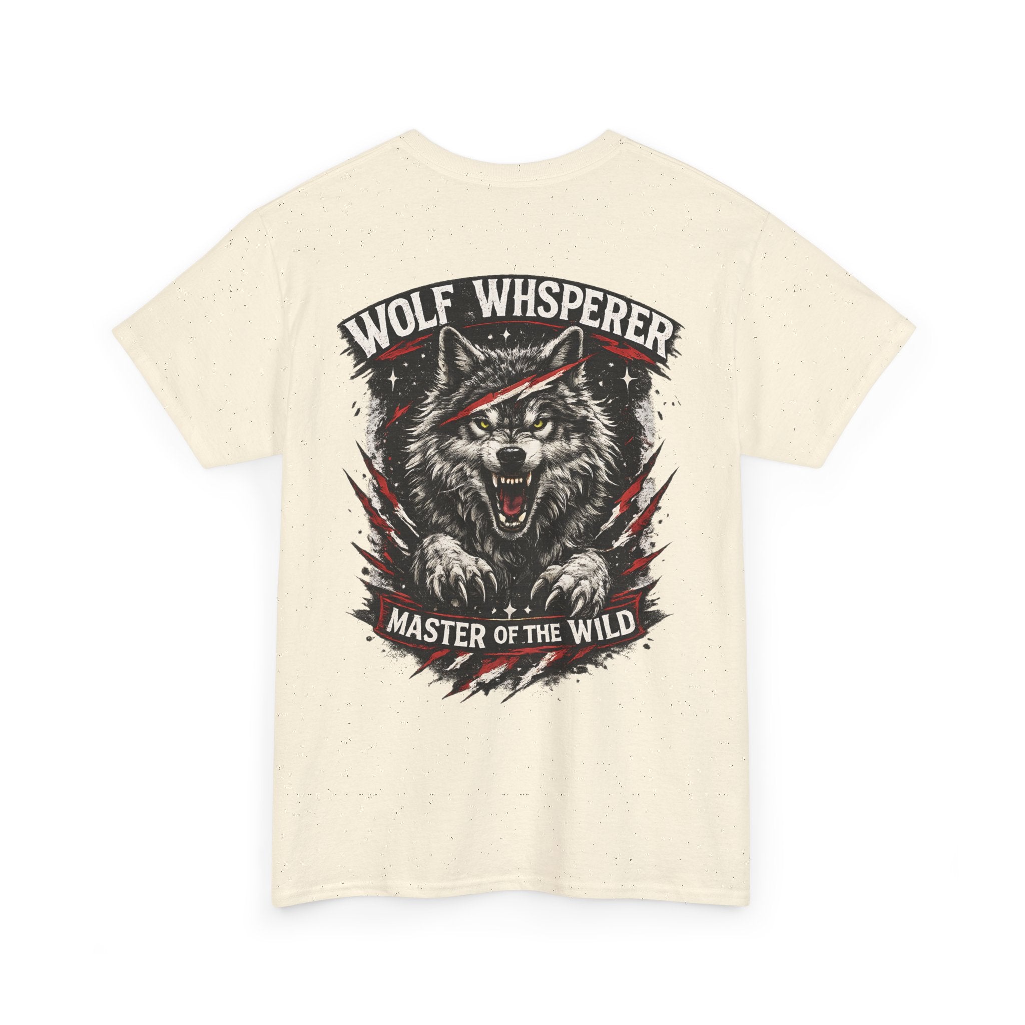 Wolf Whisperer Biker Shirt  Wolf Graphic T Shirt, Alpha Wolf Back Print Tee, Outdoor Biker Gift for Him