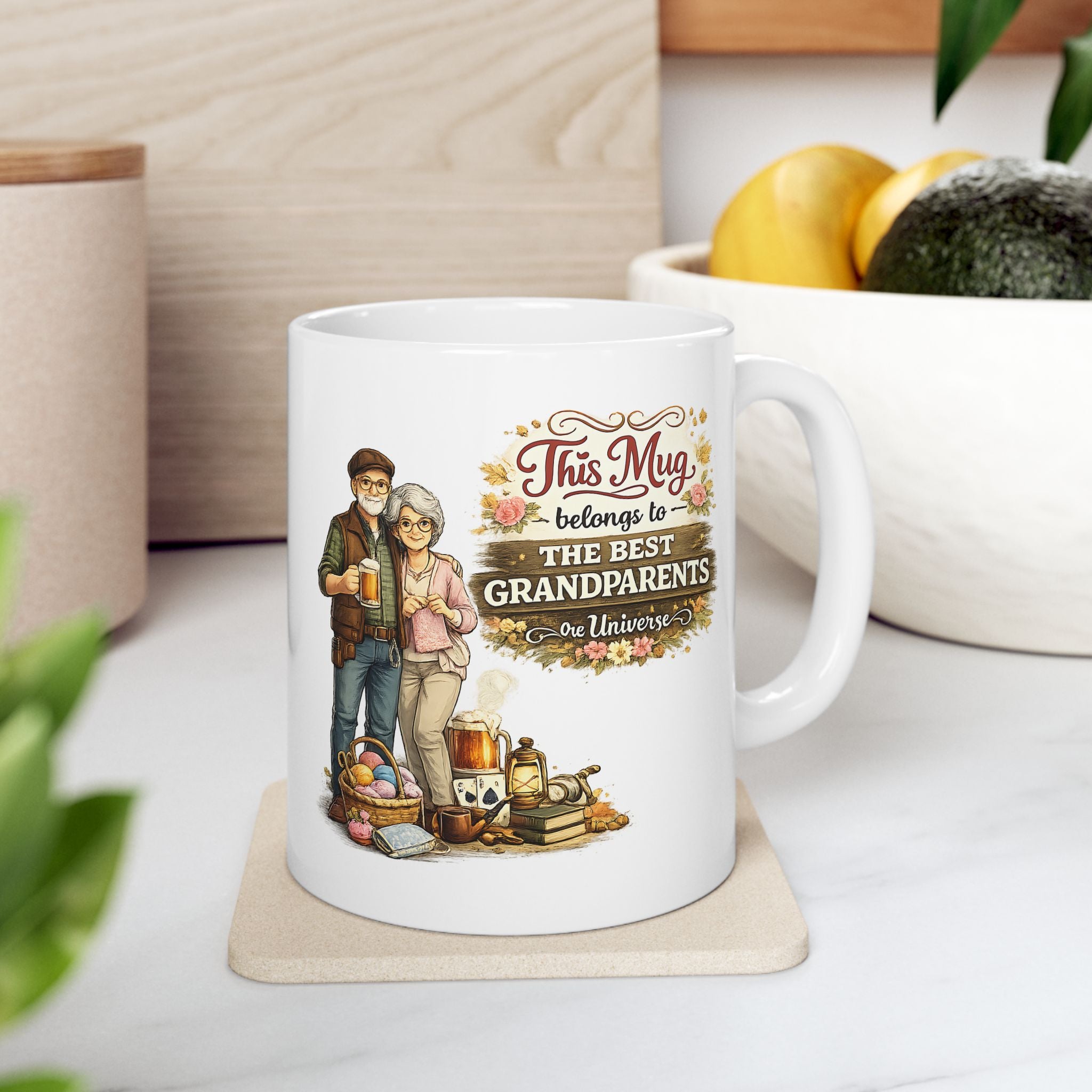 Best Grandparents Mug This Mug Belongs To The Best Grandparents in the Universe, Grandparents Coffee Mug Gift