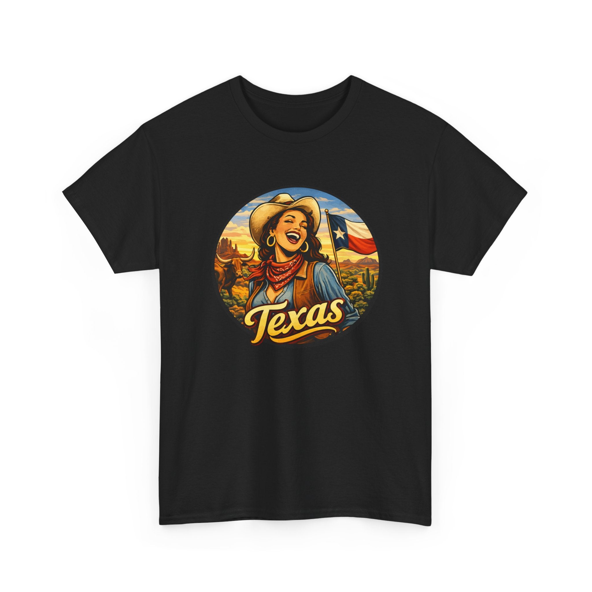 Texas Cowgirl T Shirt Vintage Western Graphic Tee, Texas Pride Shirt, Retro Cowboy Style Women Gift
