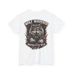 Wolf Whisperer Biker Shirt  Wolf Graphic T Shirt, Alpha Wolf Back Print Tee, Outdoor Biker Gift for Him