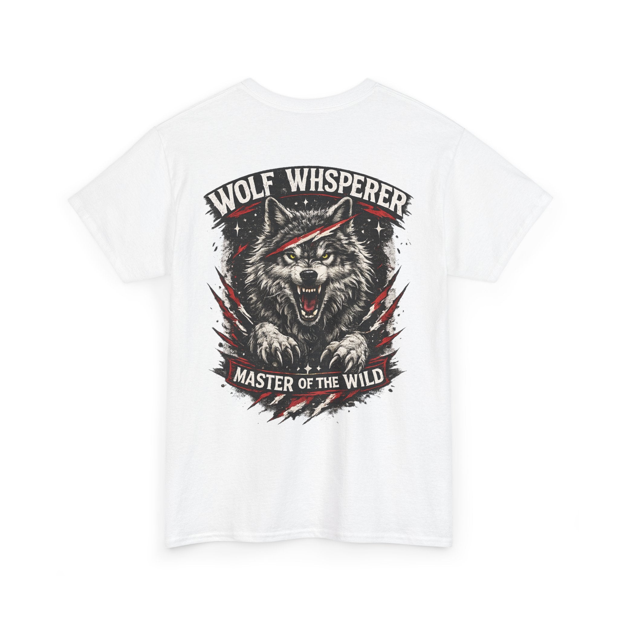 Wolf Whisperer Biker Shirt  Wolf Graphic T Shirt, Alpha Wolf Back Print Tee, Outdoor Biker Gift for Him