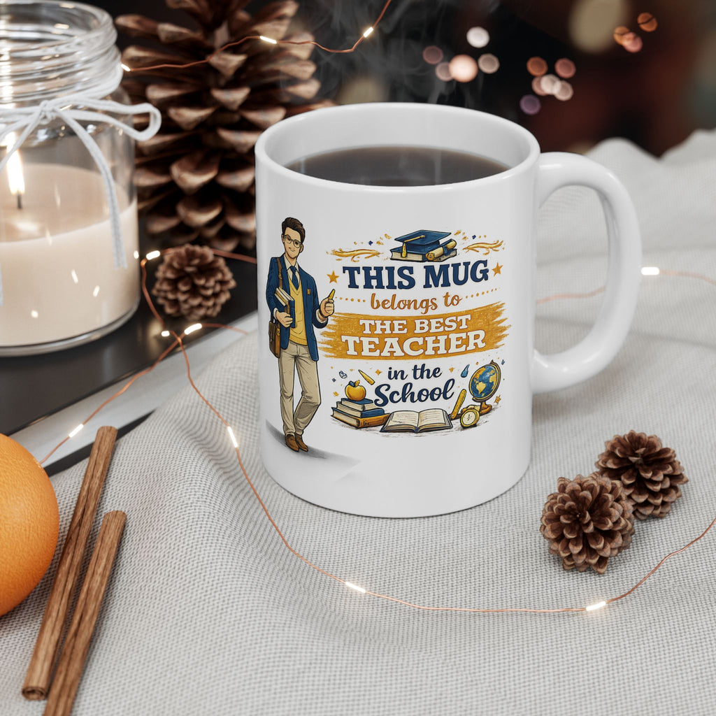 Best Teacher Mug This Mug Belongs To The Best Teacher in the School, Teacher Coffee Mug Gift