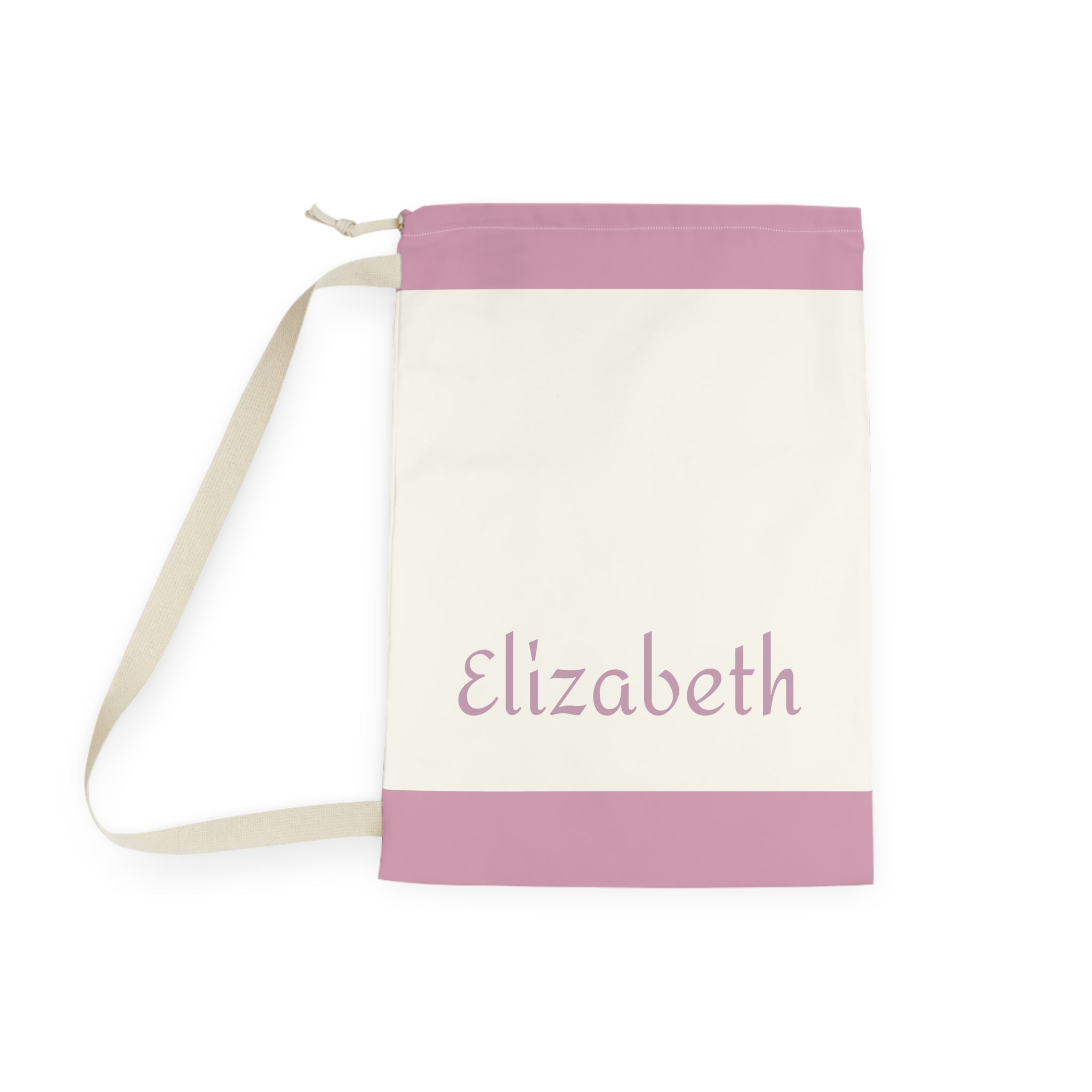 Pink Colorblock Laundry Bag | Canvas Drawstring Pouch