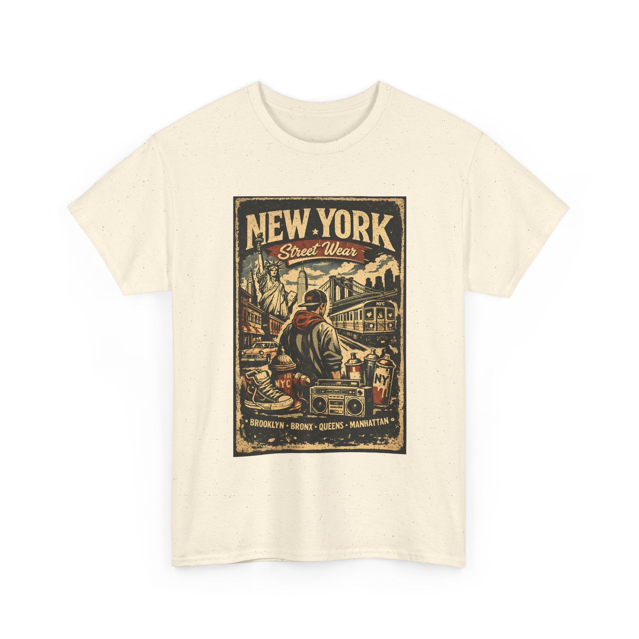 New York T Shirt Streetwear Graphic Tee, NYC Urban Vintage Shirt, Brooklyn Bronx Manhattan Unisex