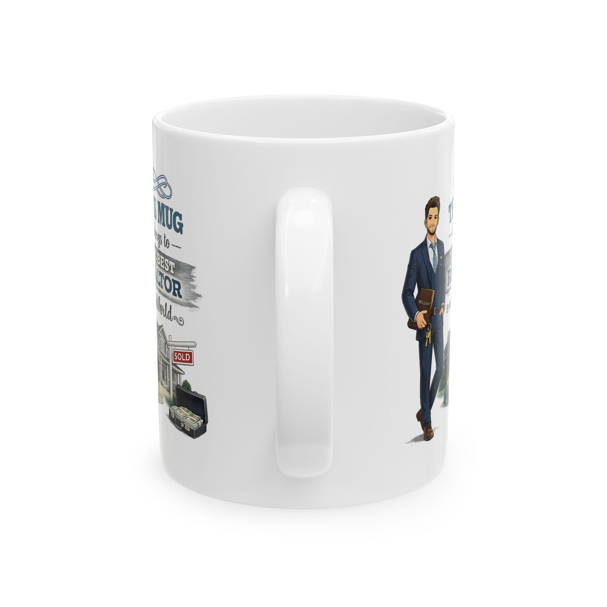 Best Realtor Mug This Mug Belongs To The Best Realtor in the World, Real Estate Agent Coffee Mug Gift