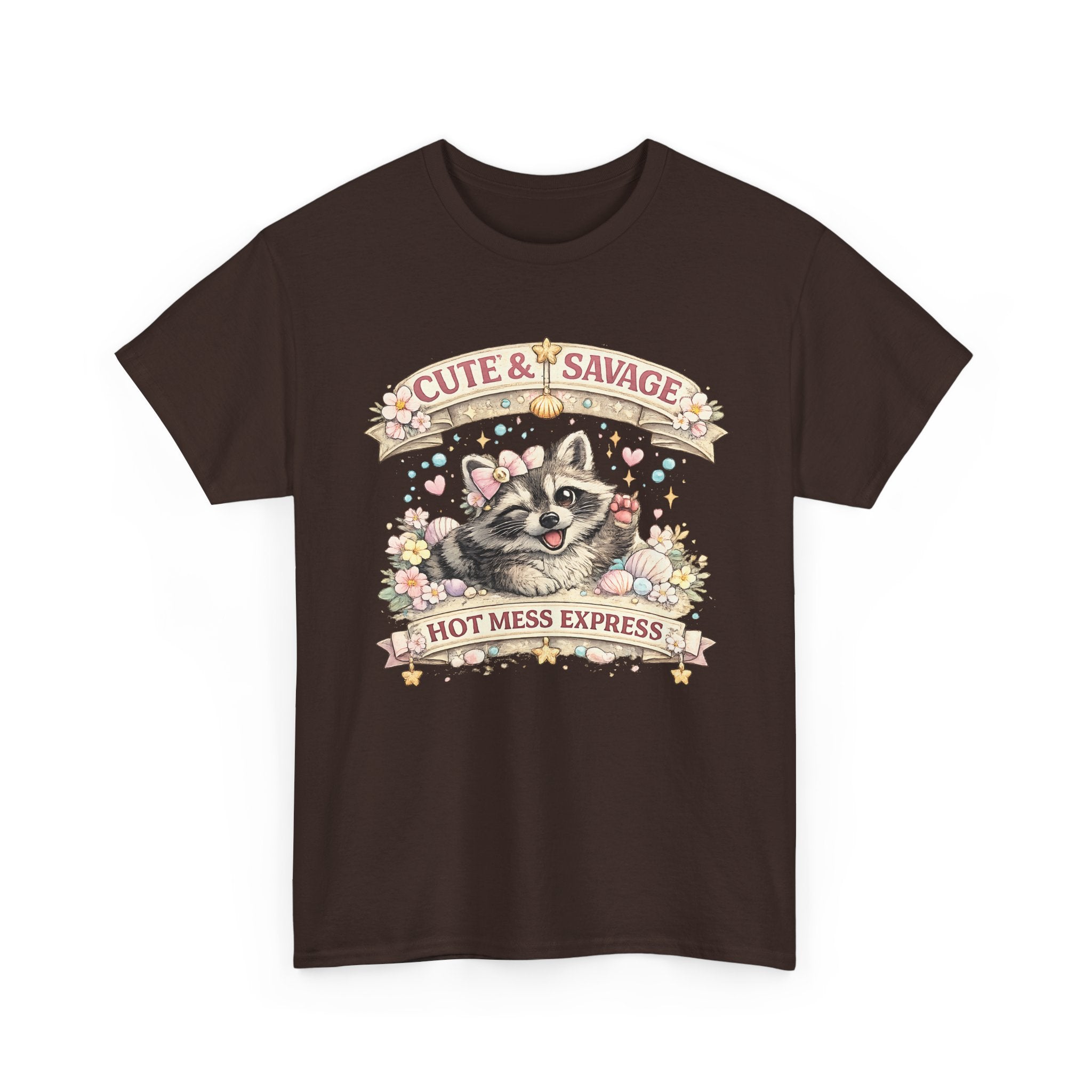 Cute and Savage Raccoon Shirt  Funny Cute Raccoon T Shirt, Hot Mess Express Tee, Animal Lover Gift