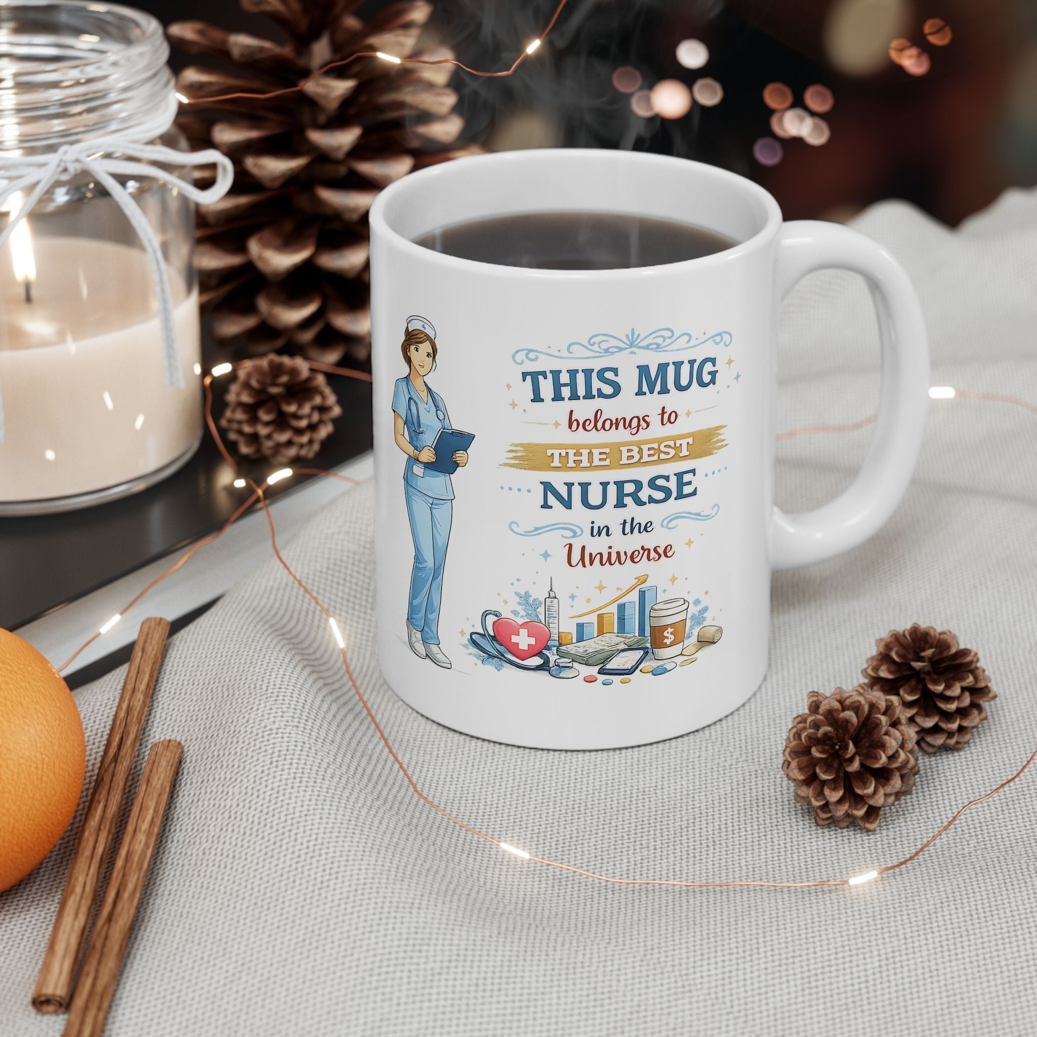 Best Nurse Mug  This Mug Belongs To The Best Nurse in the Universe, Nurse Coffee Mug Gift