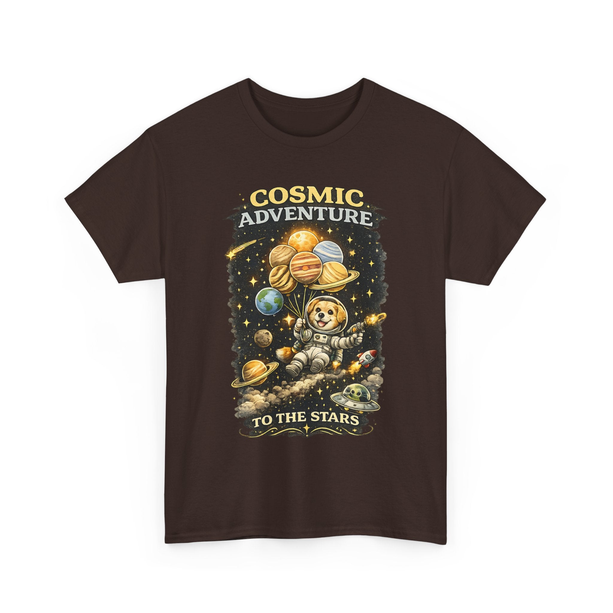 Cosmic Adventure Space Dog Shirt  Cute Astronaut Dog T Shirt, Galaxy Planet Graphic Tee, Space Lover Gift
