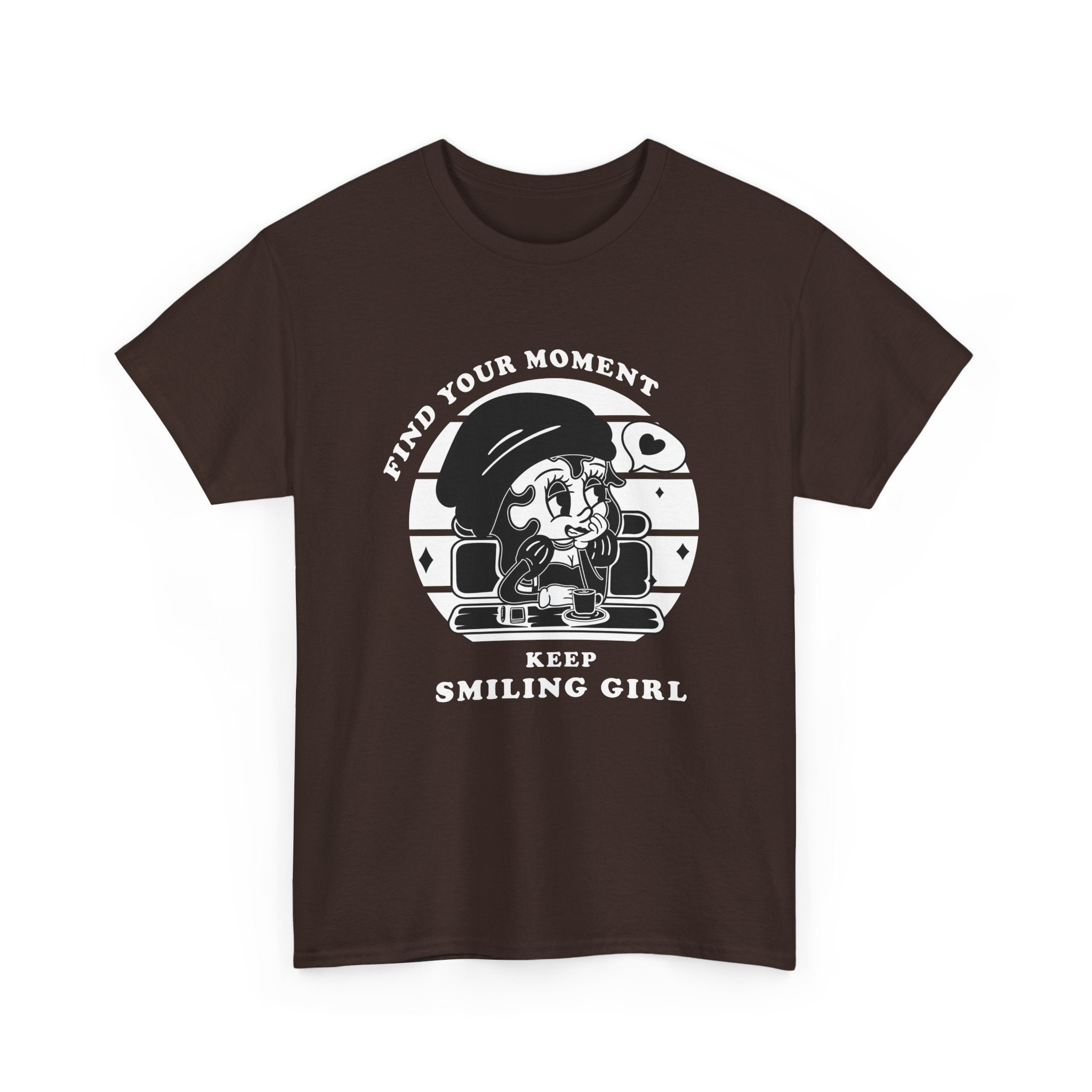 Keep Smiling Girl Shirt  Find Your Moment Tee, Cute Graphic T Shirt, Positive Vibes Womens Tee