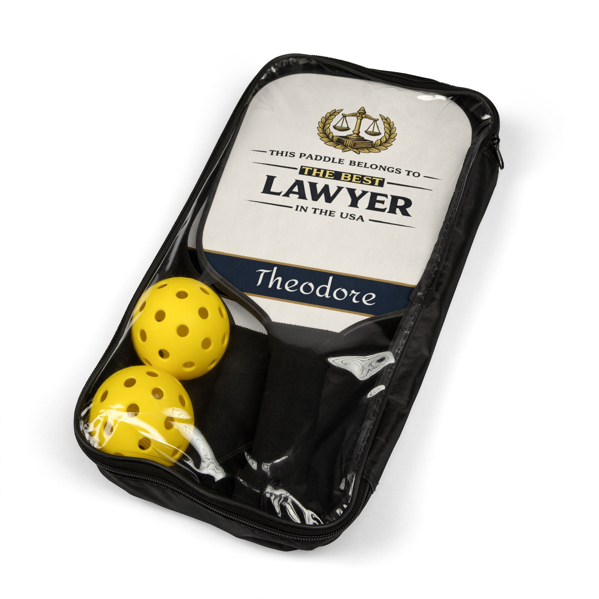 Personalized Lawyer Pickleball Paddle Set | Custom Attorney Gift for Him | Law School Graduation Gift | Best Lawyer Gift Idea