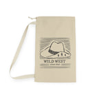 Wild West cowboy hat Laundry Bag | rustic western illustration, canvas drawstring