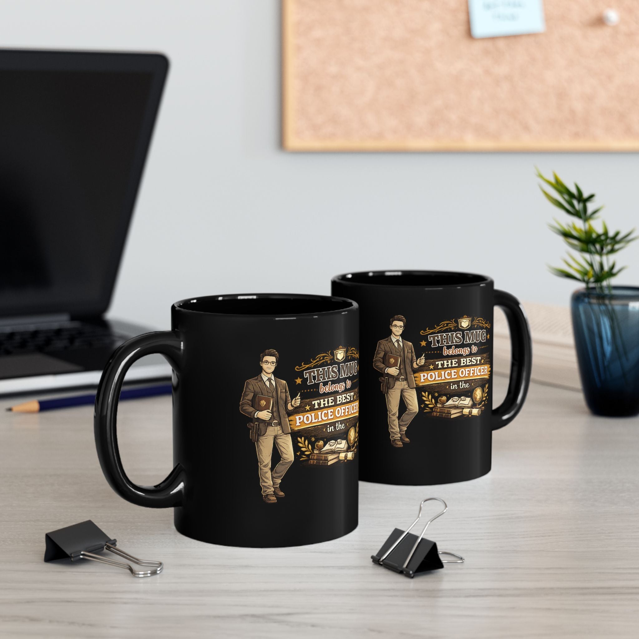 Best Police Officer Mug  This Mug Belongs To The Best Police Officer in the World, Law Enforcement Coffee Mug Gift
