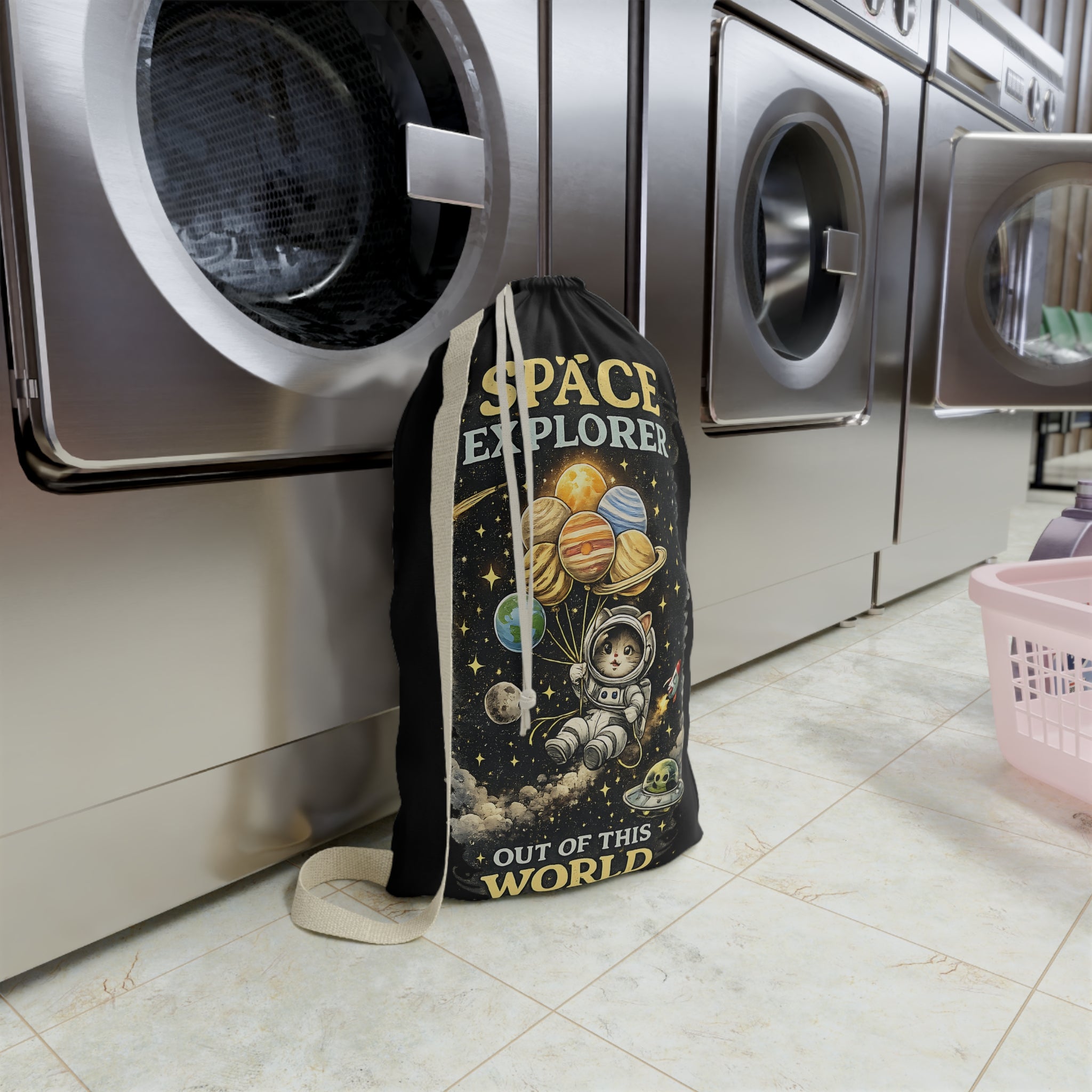 Space Explorer astronaut planets Laundry Bag | Out of This World celestial print