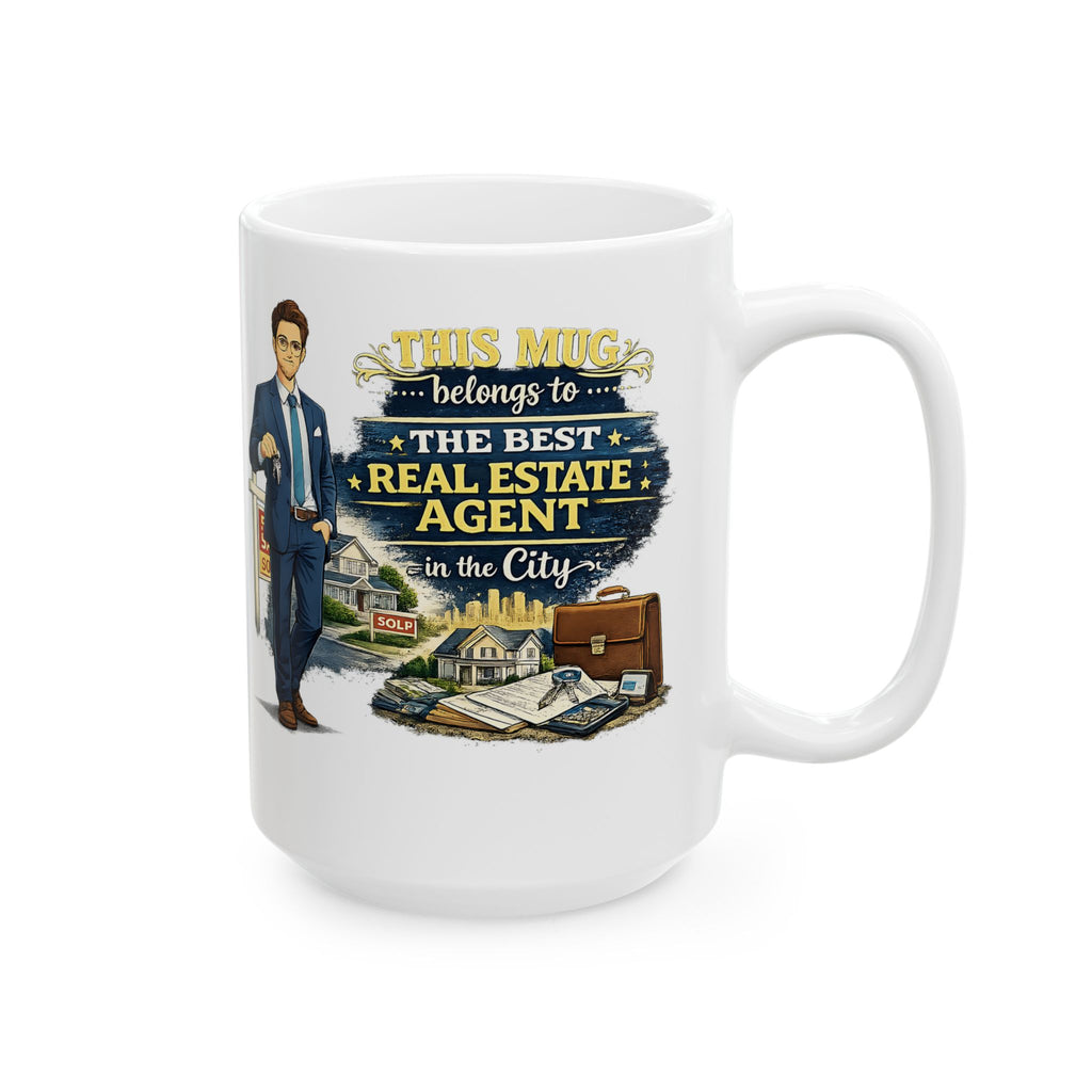 Best Real Estate Agent Mug This Mug Belongs To The Best Realtor in the City, Real Estate Gift Coffee Mug