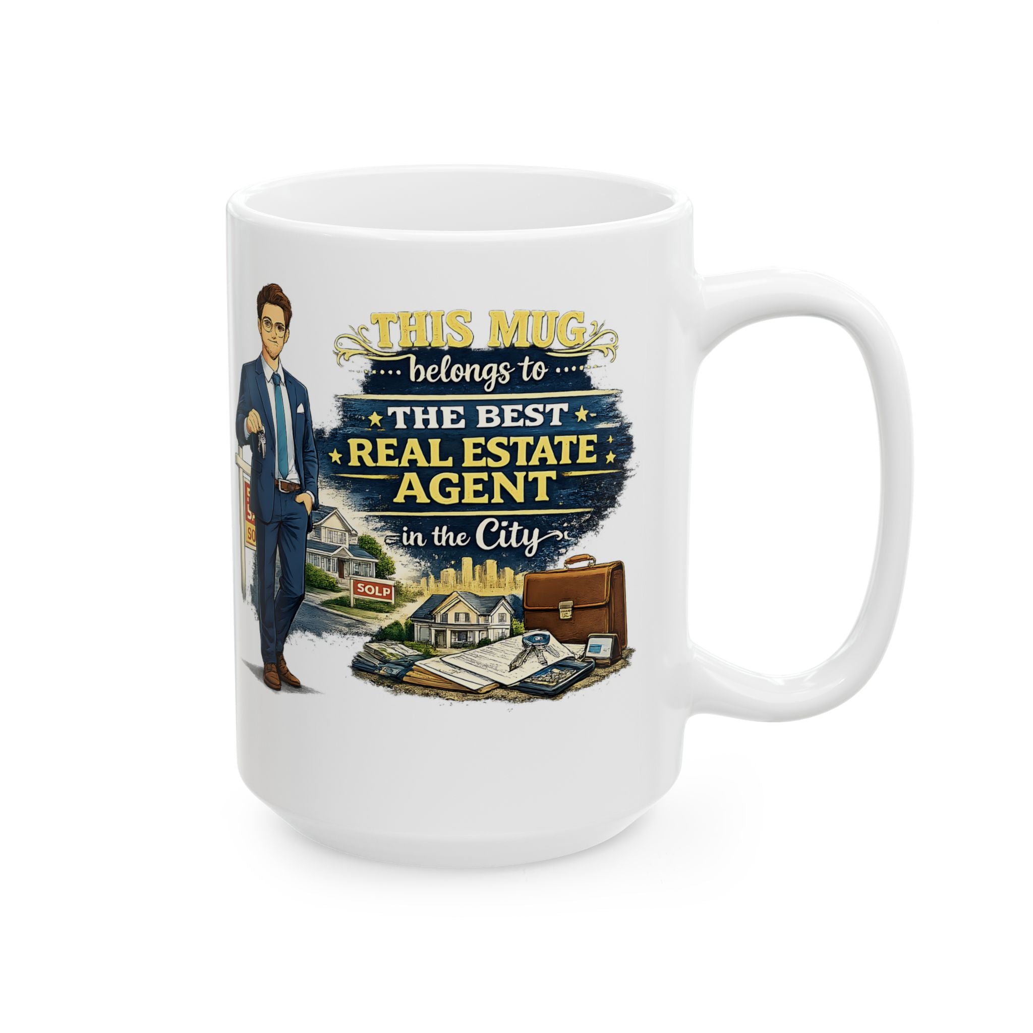 Best Real Estate Agent Mug This Mug Belongs To The Best Realtor in the City, Real Estate Gift Coffee Mug