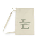 Monogram L with Name Laundry Bag | Personalized Initial Canvas Laundry Bag