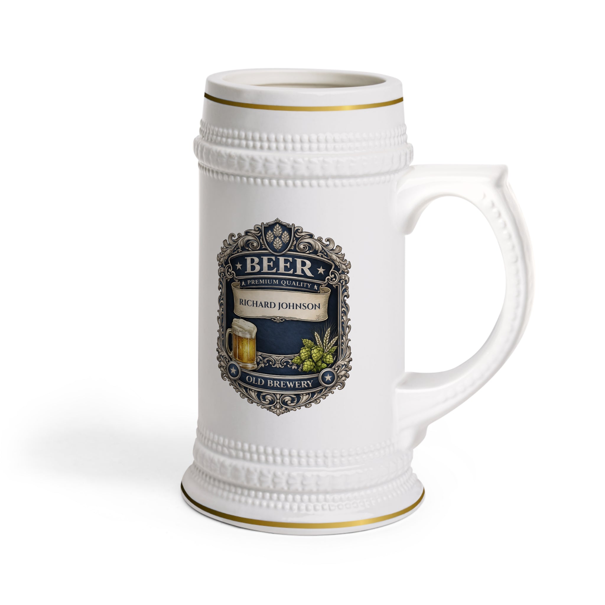 Personalized 22oz Beer Stein Custom Name Vintage Brewery Mug Gift