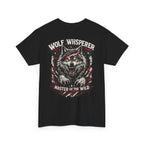 Wolf Whisperer Biker Shirt  Wolf Graphic T Shirt, Alpha Wolf Back Print Tee, Outdoor Biker Gift for Him