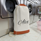Personalized Name Laundry Bag, Canvas Laundry Sack | Monogram Laundry Bag