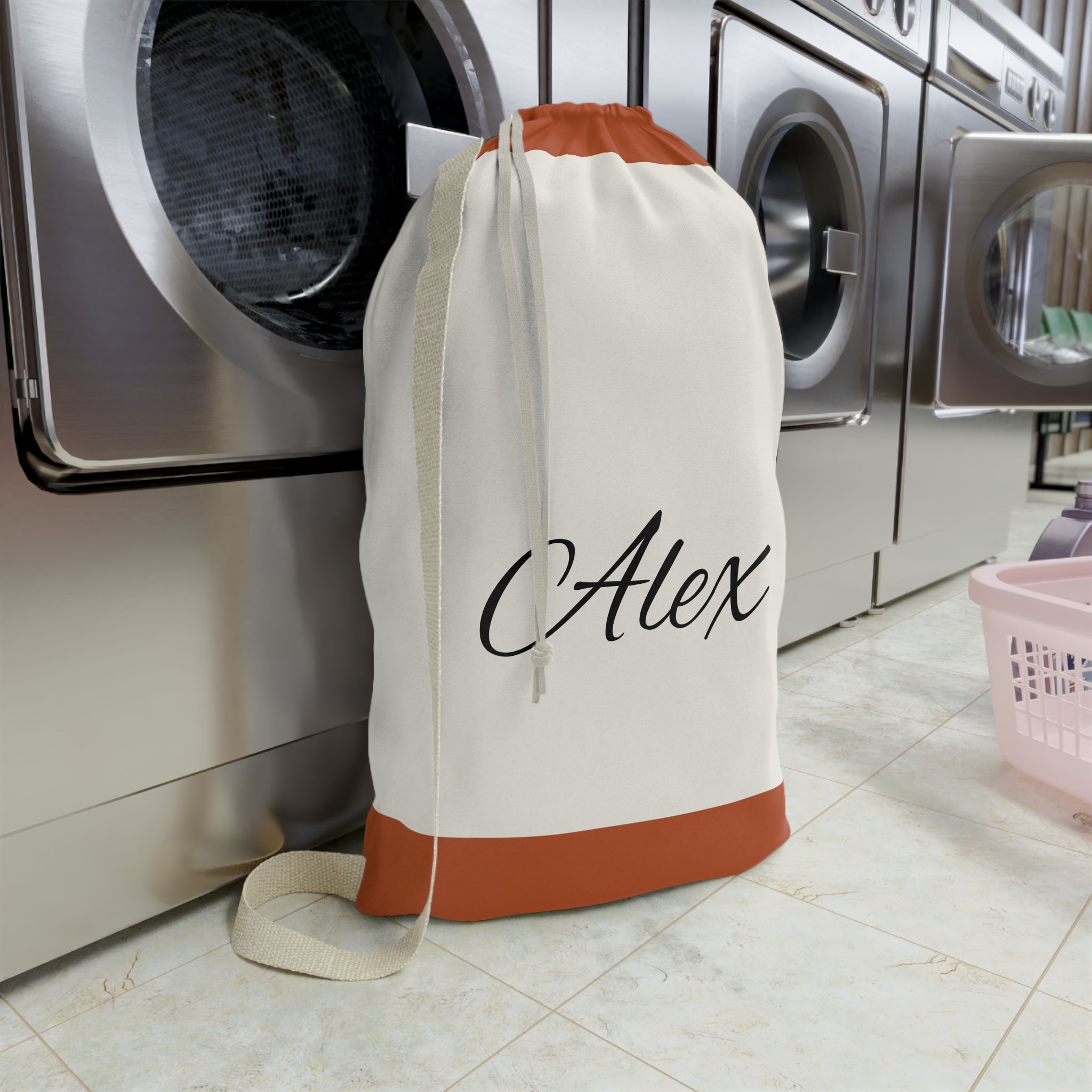 Personalized Name Laundry Bag, Canvas Laundry Sack | Monogram Laundry Bag