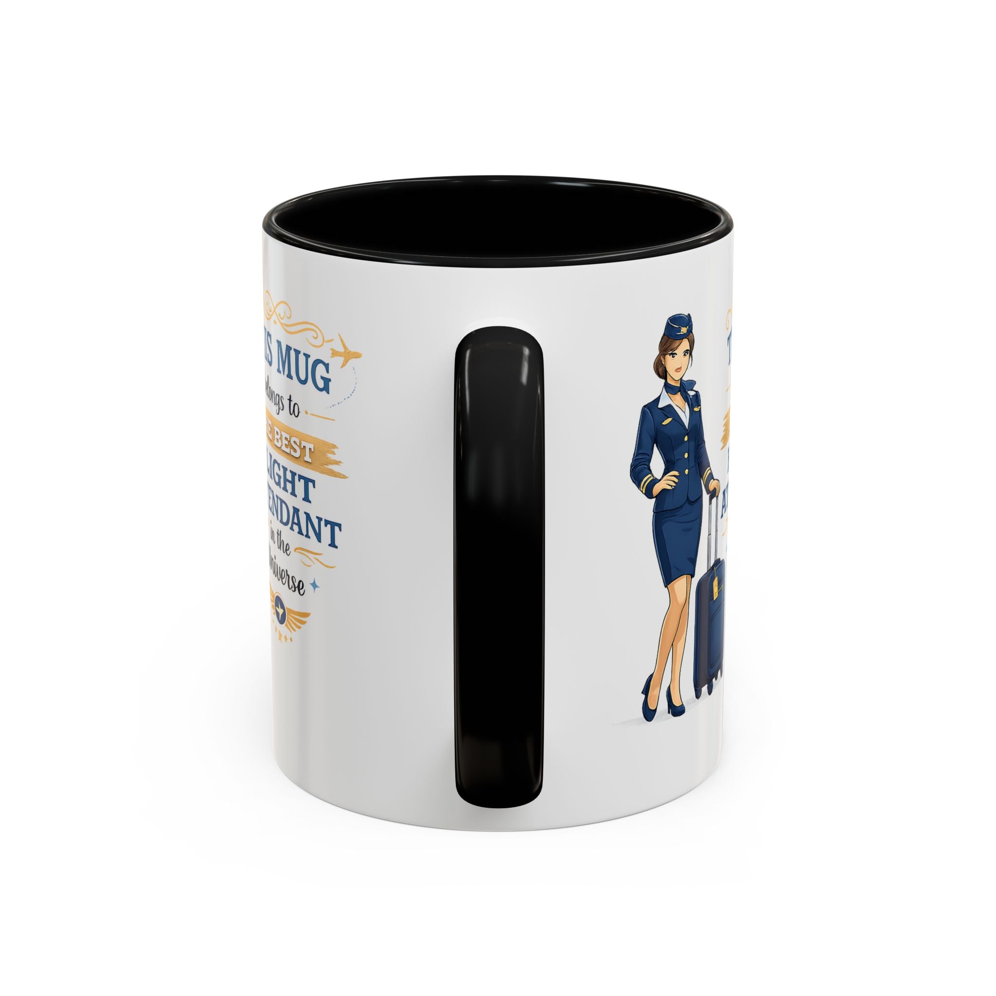 Best Flight Attendant Mug  This Mug Belongs To The Best Flight Attendant in the Universe, Cabin Crew Coffee Mug Gift