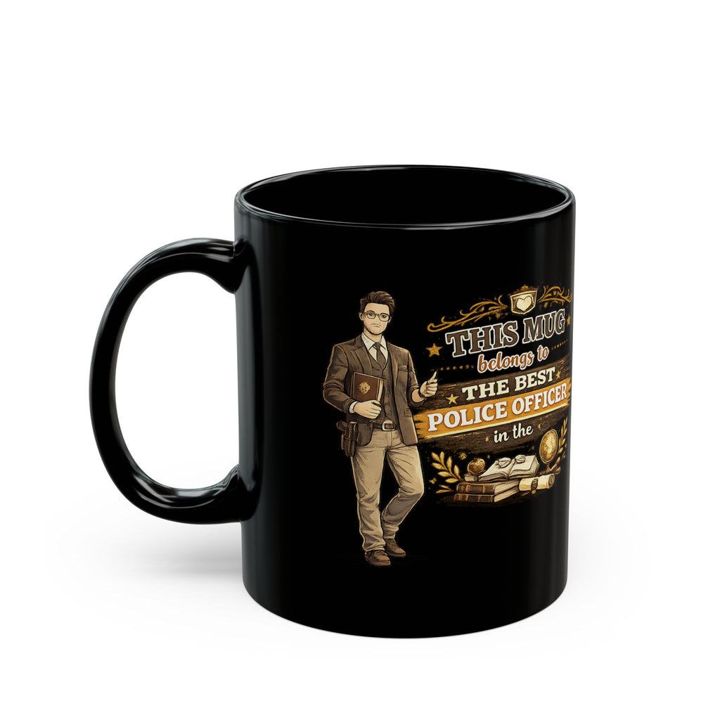 Best Police Officer Mug  This Mug Belongs To The Best Police Officer in the World, Law Enforcement Coffee Mug Gift