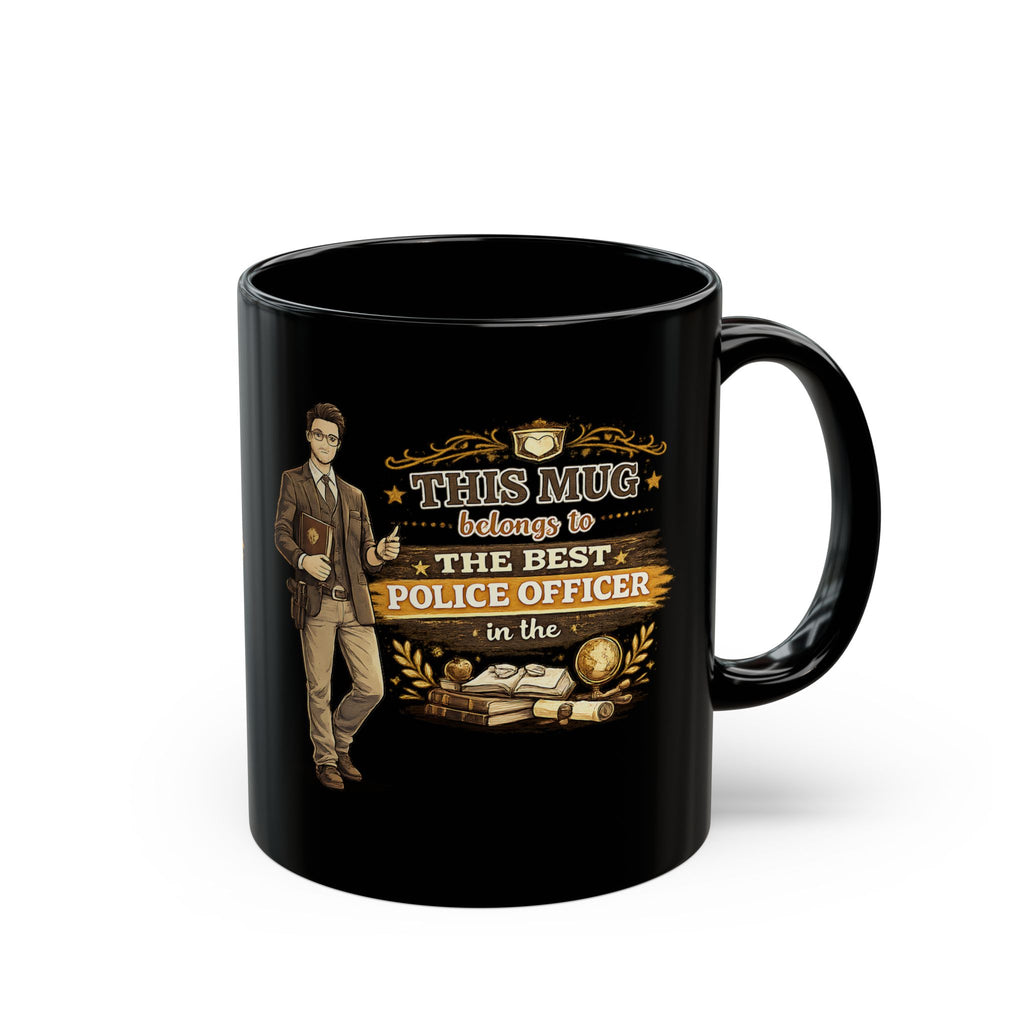 Best Police Officer Mug  This Mug Belongs To The Best Police Officer in the World, Law Enforcement Coffee Mug Gift