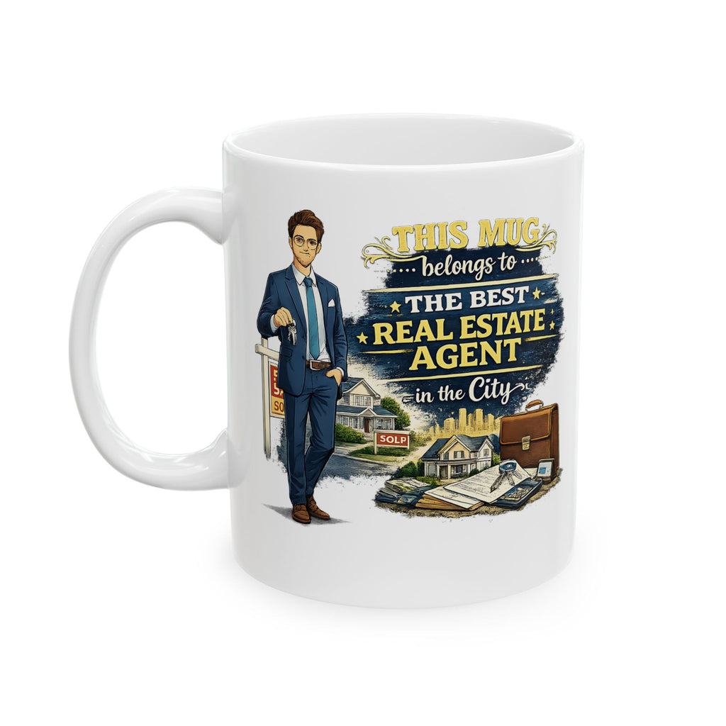 Best Real Estate Agent Mug This Mug Belongs To The Best Realtor in the City, Real Estate Gift Coffee Mug