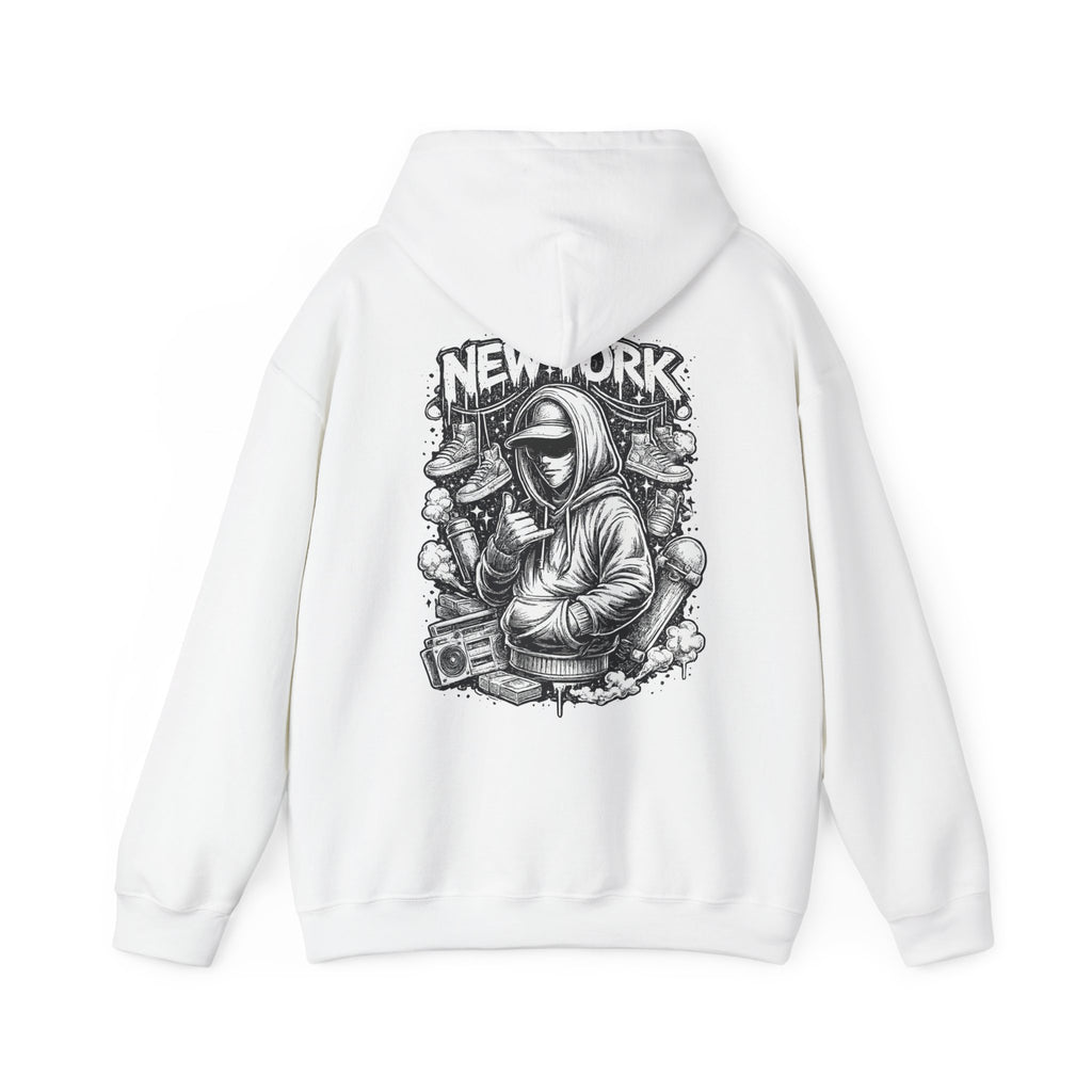 Hoodie New York Streetwear Graphic Hoodie Rooftop Graffiti DJ Design