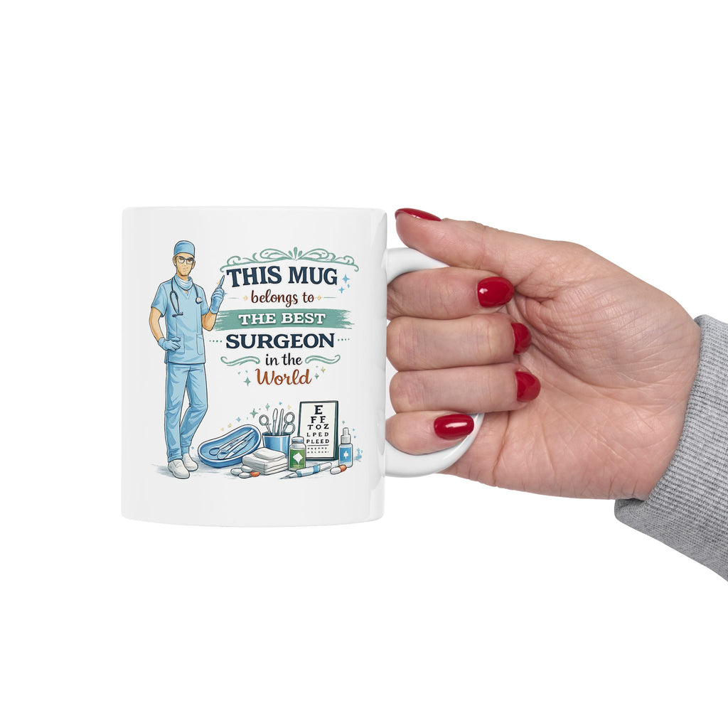 Best Surgeon Mug This Mug Belongs To The Best Surgeon in the World, Doctor Coffee Mug Gift