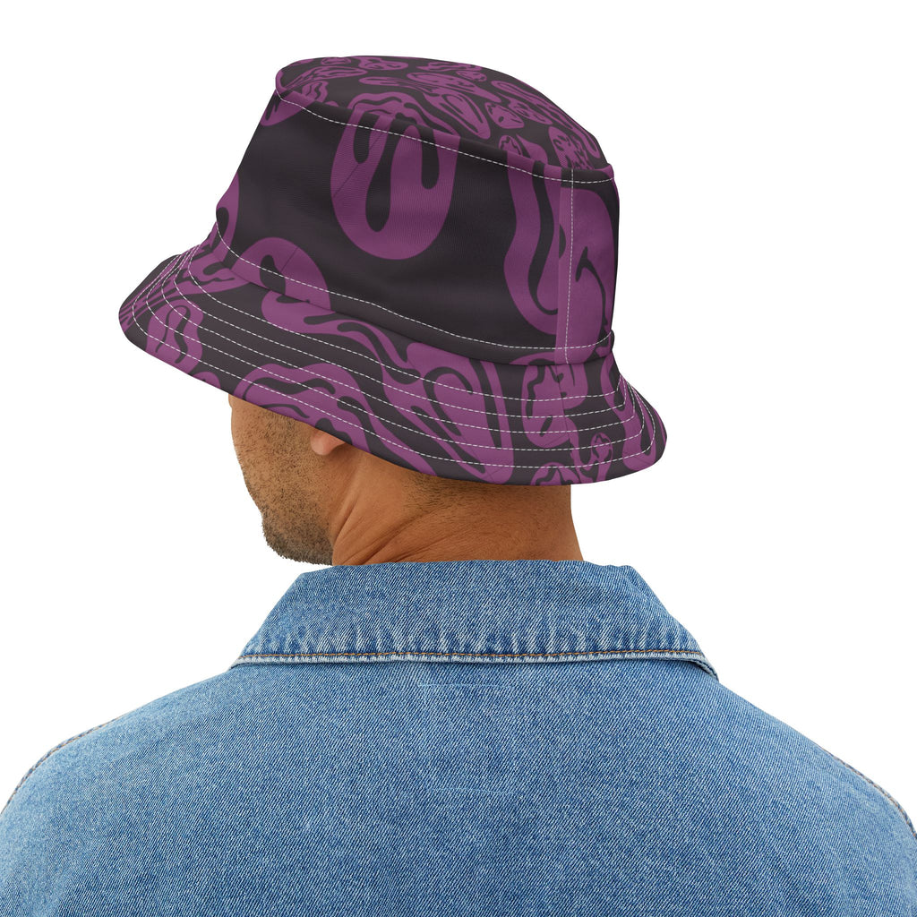 Purple Psychedelic Smile Bucket Hat