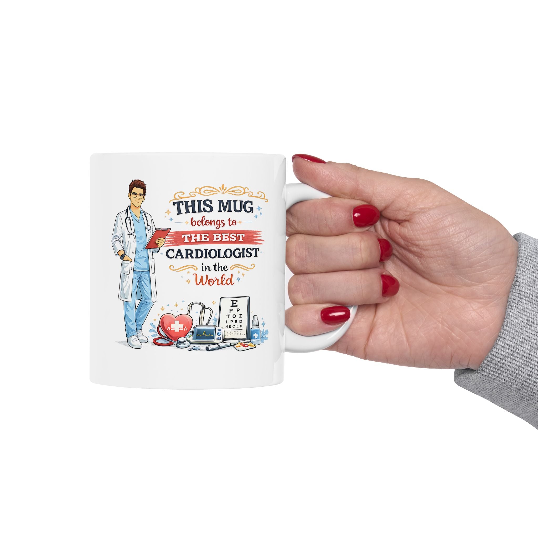 Best Cardiologist Mug This Mug Belongs To The Best Cardiologist in the World, Doctor Coffee Mug Gift