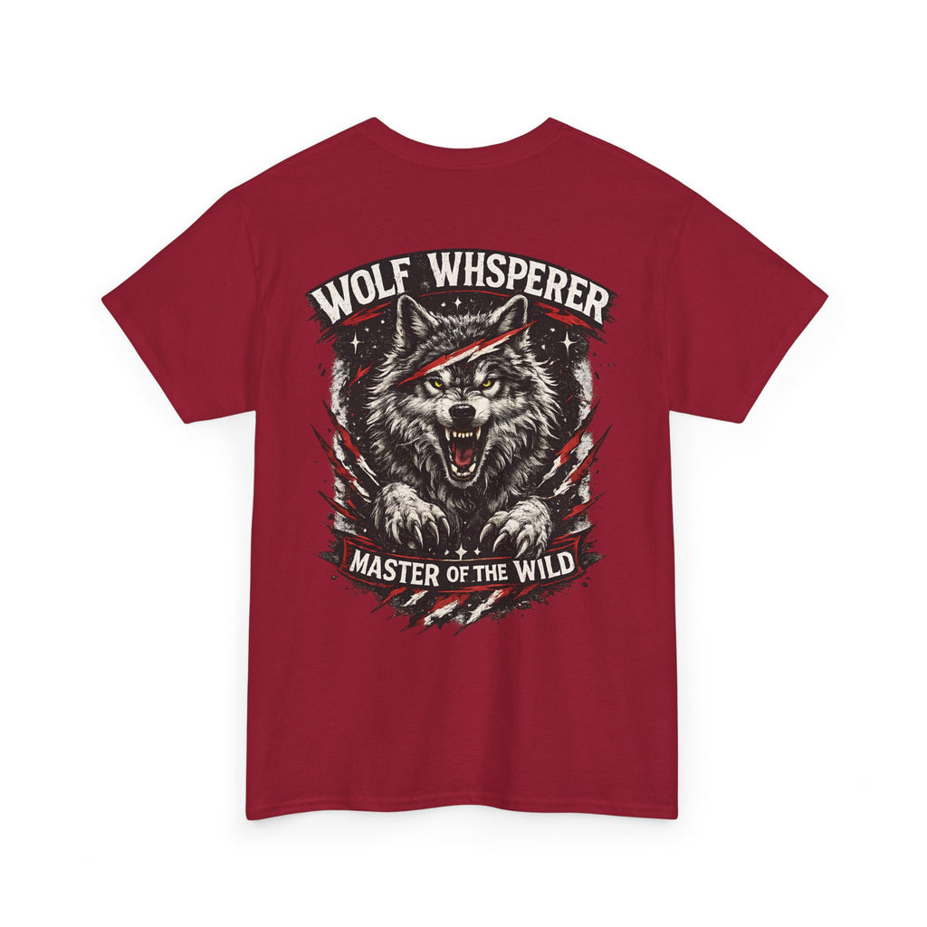 Wolf Whisperer Biker Shirt  Wolf Graphic T Shirt, Alpha Wolf Back Print Tee, Outdoor Biker Gift for Him
