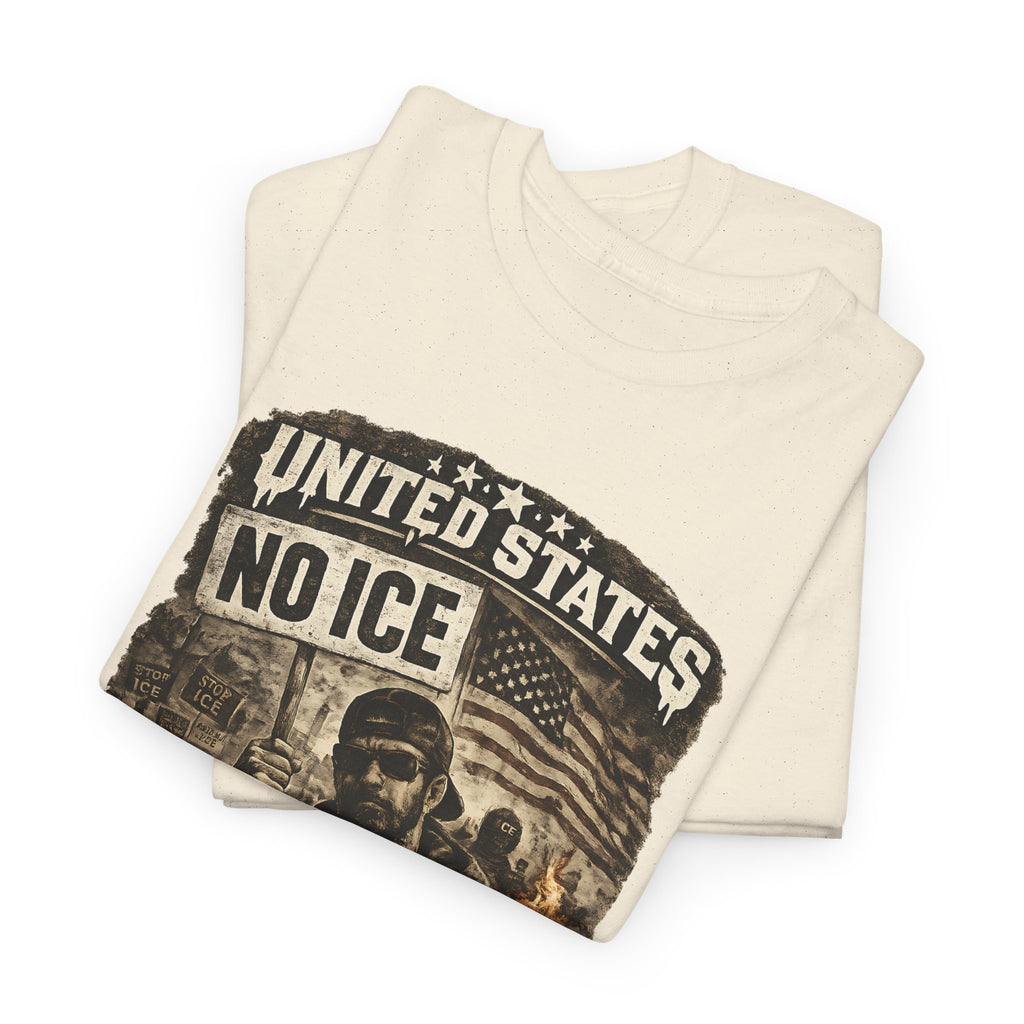United States Streetwear T Shirt, No ICE Graphic Tee, Urban Protest Style Unisex Shirt