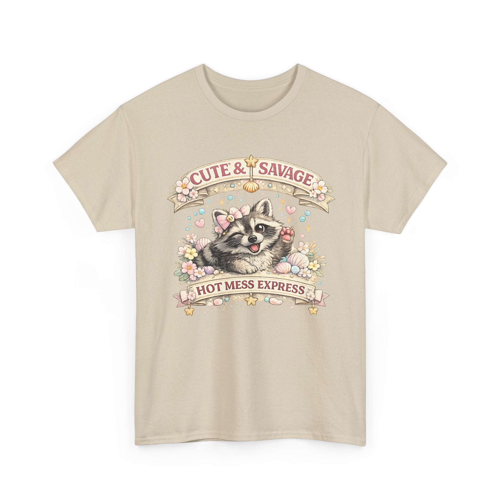 Cute and Savage Raccoon Shirt  Funny Cute Raccoon T Shirt, Hot Mess Express Tee, Animal Lover Gift